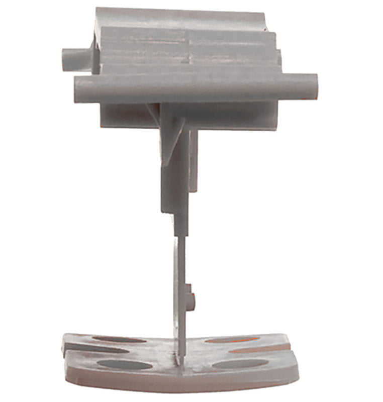 White tile leveling clips for large format ceramic tile installation