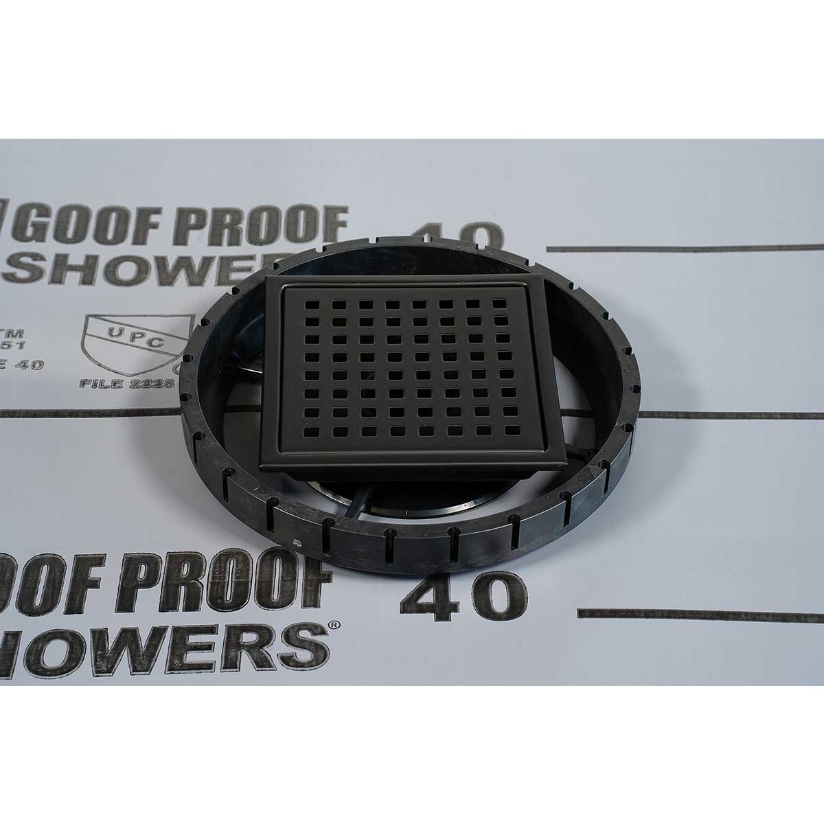 QuickPitch Universal Center Ring for Square Drain 10 inch