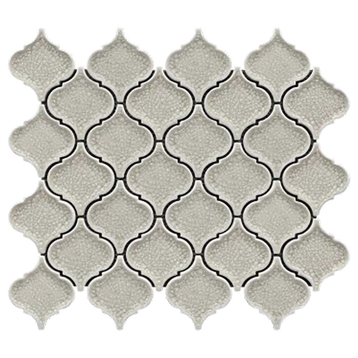 Burano Lace crackle glass porcelain arabesque mosaic tile