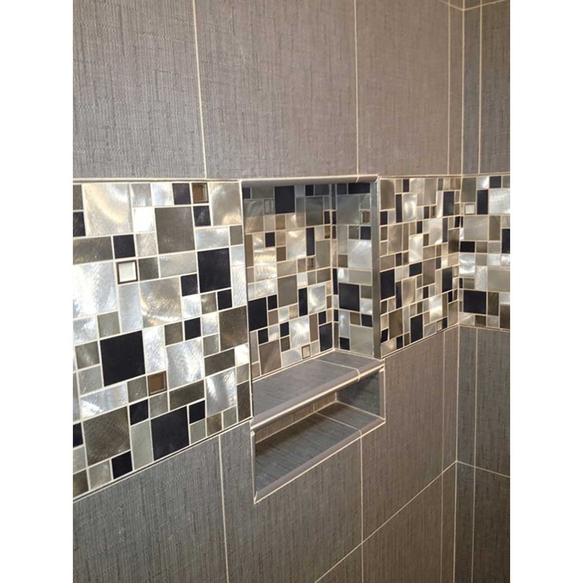 Contemporary aluminum mosaic tile for bathroom shower walls