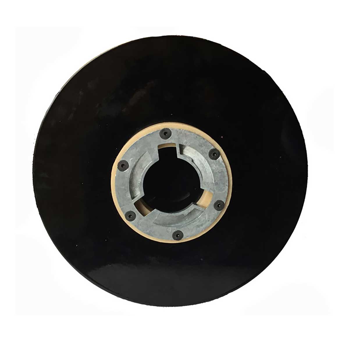 Weighted steel drive plate for marble and terrazzo floor restoration
