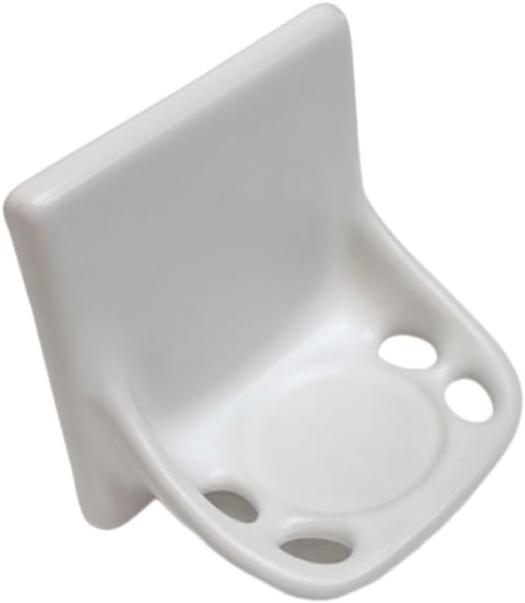Ceramic Toothbrush Holders for Bathrooms Over Tile Wall Mount Flat Back Tumbler