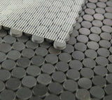 Mosaics Marble Penny Series - Black Dark Grey