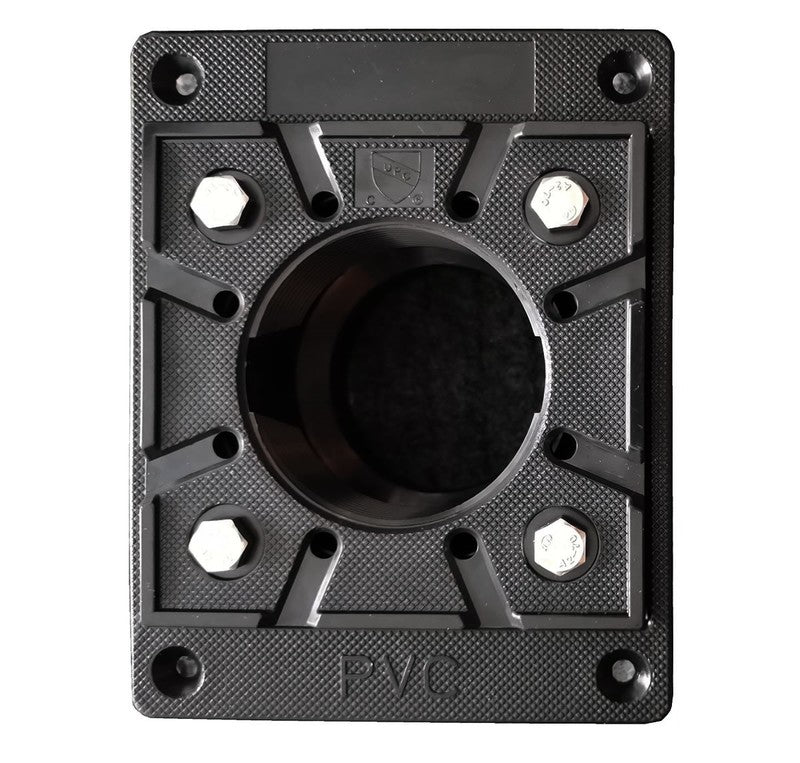 SereneDrains Square PVC 2 Inch Shower Drain Base for Linear Square Shower Drains