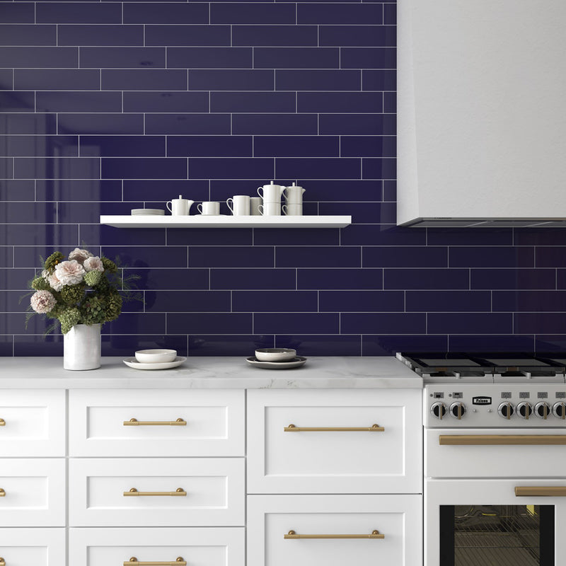 Ceramic Level Tiles Series - Electric Blue 4 x 16