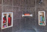 Recessed Shampoo Soap Porcelain 3 Sections White Glossy
