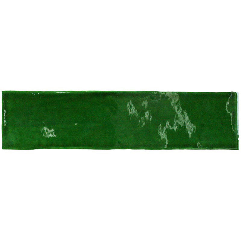 Kaleidoscope Handmade Ceramic Tile 3x12 - Emerald