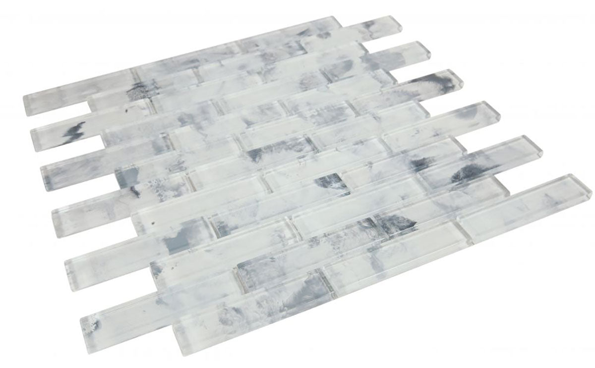 Mosaic Glass Tile Laguna Falls White