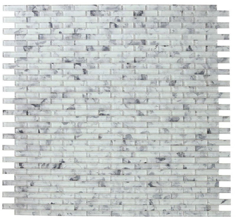 Mosaic Glass Tile Laguna Falls White