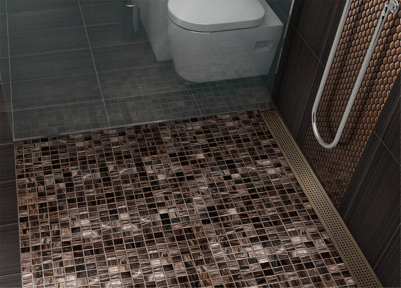 Quartz Linear Shower Drain Oil-Rubbed Bronze - Quadrato 40