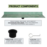 SereneDrains Linear Shower Drain Invisible Slim Design 16
