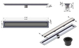SereneDrains Linear Shower Drain Invisible Slim Design 16