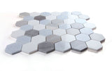 Mosaics Marble Carrara Hexagon - Deep Blue