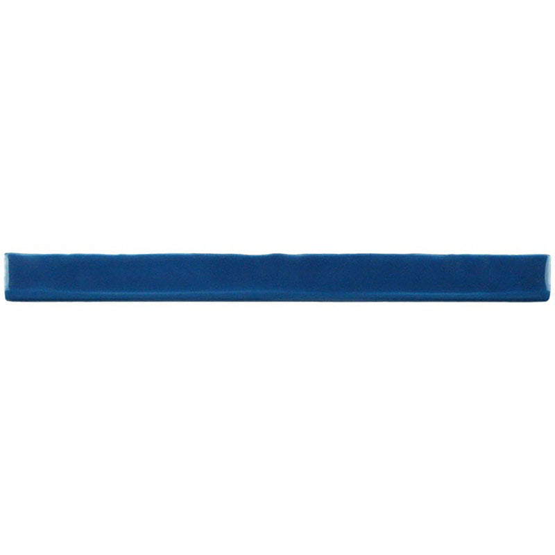 Kaleidoscope Handmade Ceramic Tile Bullnose 1x12 - Indigo