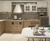 Crackle Glass Porcelain and Glass Interlock - Cappuccino
