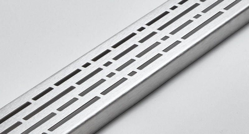 Quartz Linear Shower Drain Brushed Stainless - Mix 40