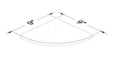 Boundless Shelving Solutions 9 inch Corner Shelf Dove Grey