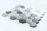 Mosaics Marble Thassos Hexagon - Blue Marble