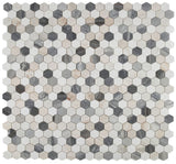 Mosaics Marble Thassos Hexagon - Blue Marble