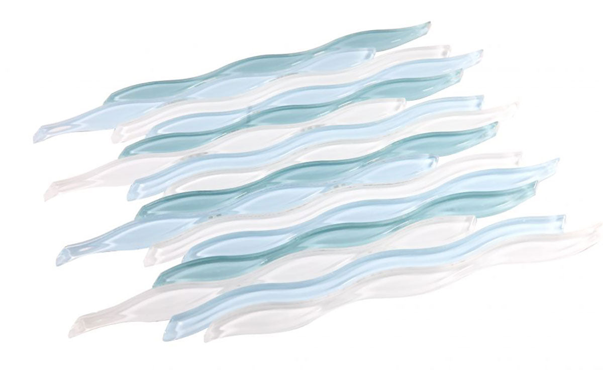 Mosaic Glass Tile Surface Waves - The Rift