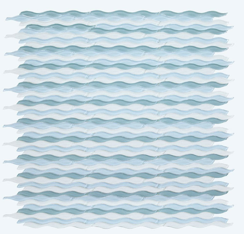 Mosaic Glass Tile Surface Waves - The Rift
