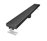 Quartz Linear Shower Drain Matte Black - Quadrato 28