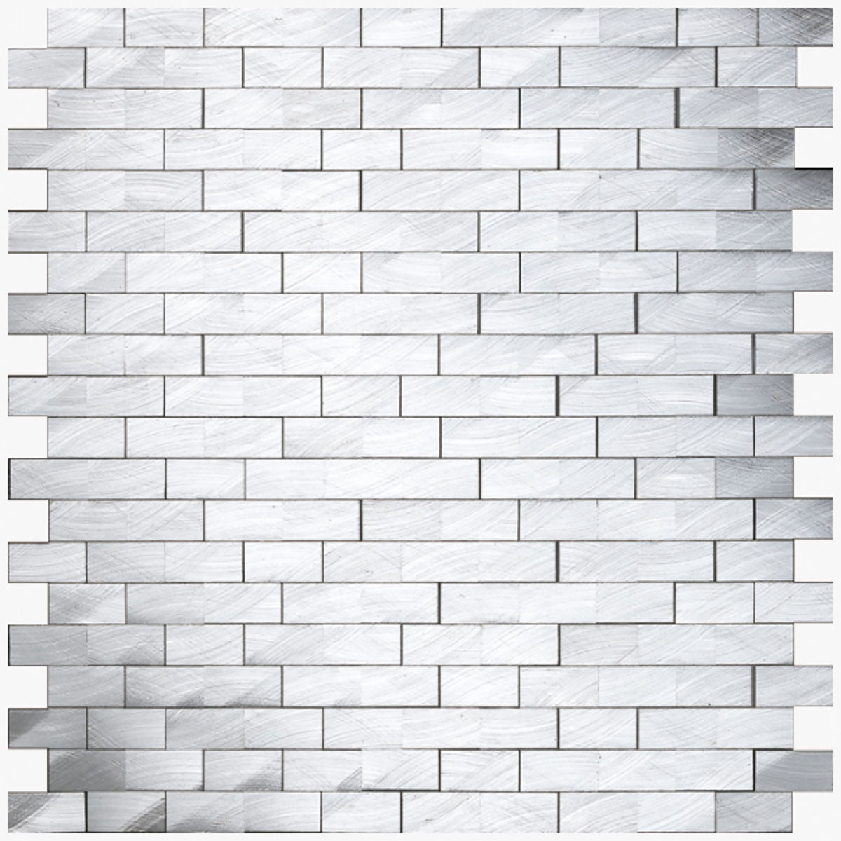 Mosaic Linear Metallic 3D Stack - Silver