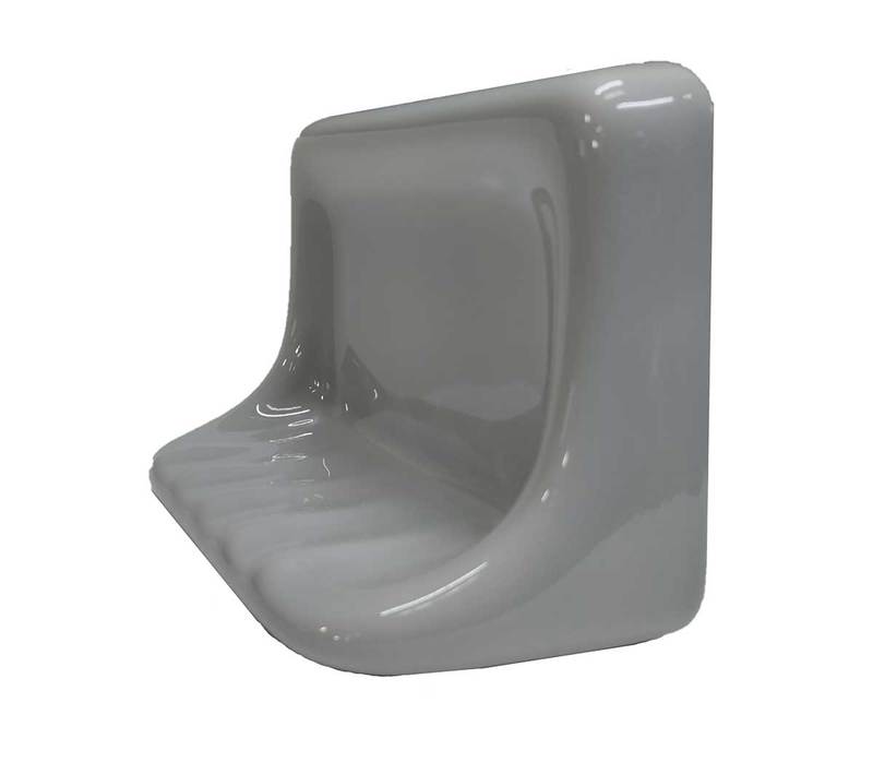 Porcelain Soap Dish - Sterling Silver Glossy