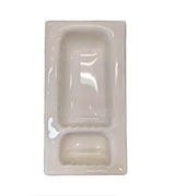Recessed Shampoo Soap Porcelain Narrow Biscuit Glossy