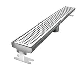 Quartz Linear Shower Drain Quadrato - Polished Chrome