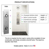 Serene Steam Shower Solar Flare Revive ADA - Bright White