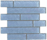 Mosaic Linear Glass Tiles Blue 2 x 6