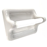 Porcelain Toilet Paper Holder - Sterling Silver Glossy