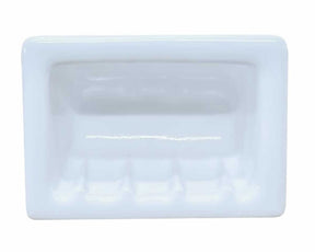 Recessed Soap Dish Porcelain 6 x 4 White Matte