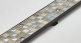 Quartz Linear Shower Drain Matte Black - Tile Insert 36