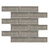 Crackle Glass Porcelain and Glass Interlock - Cappuccino