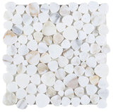 Marble Pebbles Mosaics Heart Shape - Calacatta Gold