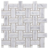 Tahitian Pearl - Carrara Marble Cross Weaved with White Pearl