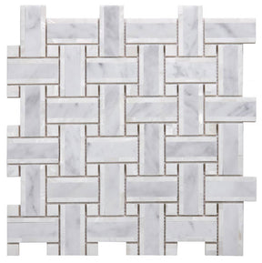 Tahitian Pearl - Carrara Marble Cross Weaved with White Pearl