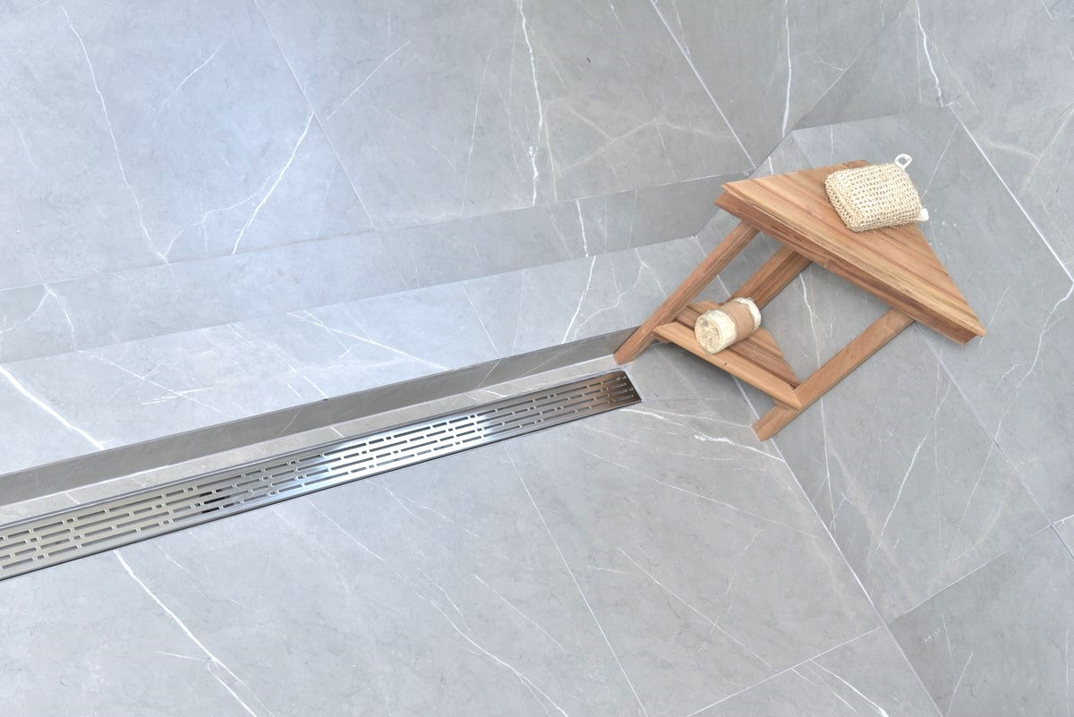 SereneDrains Linear Shower Drain Broken Lane Brushed 72