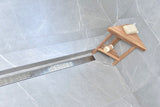 SereneDrains Linear Shower Drain Broken Lane Brushed 72
