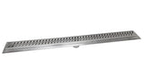 SereneDrains Linear Shower Drain Ocean Wave - Brushed 35
