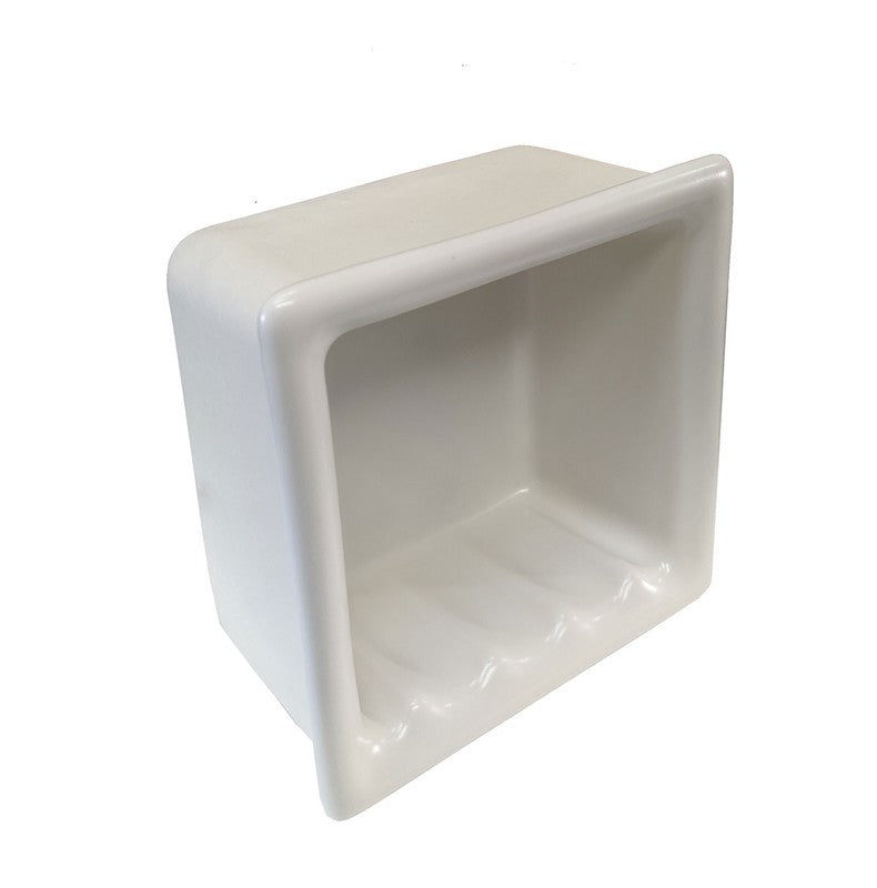 Recessed Soap Dish Porcelain 6 Ice White Glossy