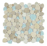 Marble and Glass in Pebble look - Earth Blue