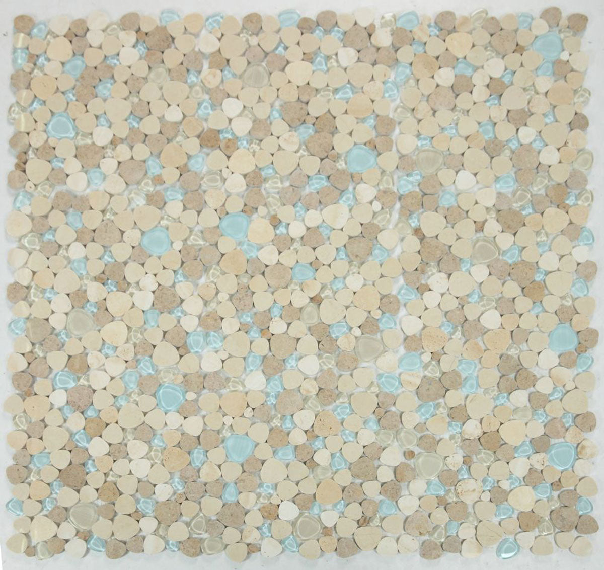 Marble and Glass in Pebble look - Earth Blue