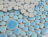 Mosaic Porcelain Tile Mancala Pebble Series - Sky Jewel