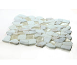 Marble and Glass Pebbles Mosaics Broken Shape - Calacatta Gold