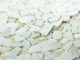 Marble and Glass Pebbles Mosaics Broken Shape - Calacatta Gold