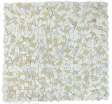 Marble and Glass Pebbles Mosaics Broken Shape - Calacatta Gold