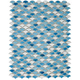 Mosaic Handmade Porcelain Tile - Blue White